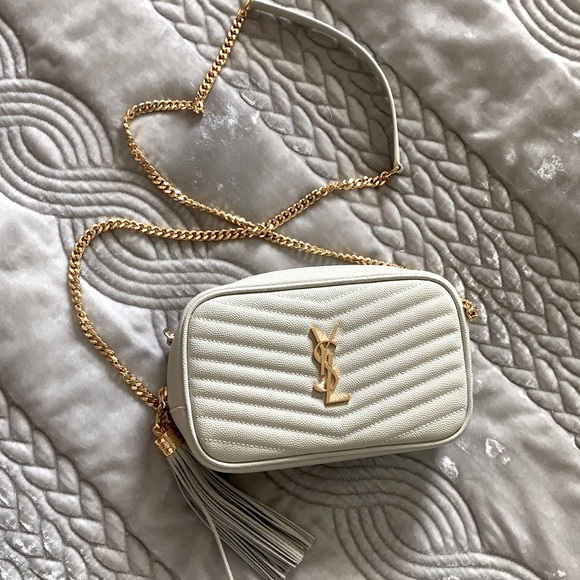 Yves Saint Laurent Handbags - YSL Mini Lou Blanc